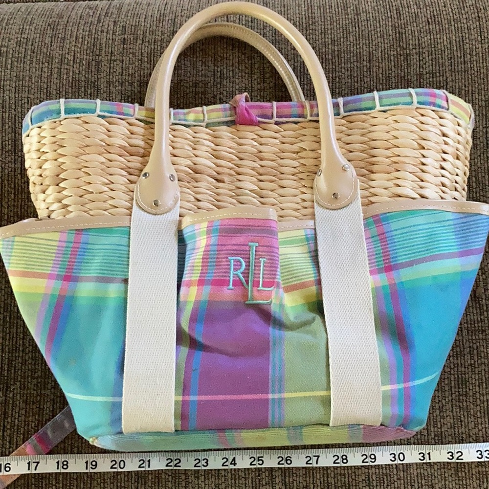 COPY - Wicker plaid Ralph Lauren purse